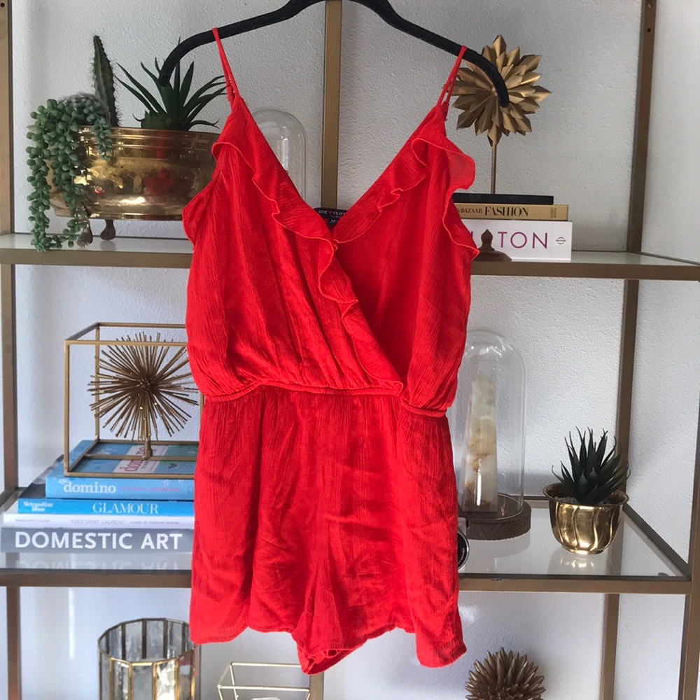 {One Clothing} Red Romper